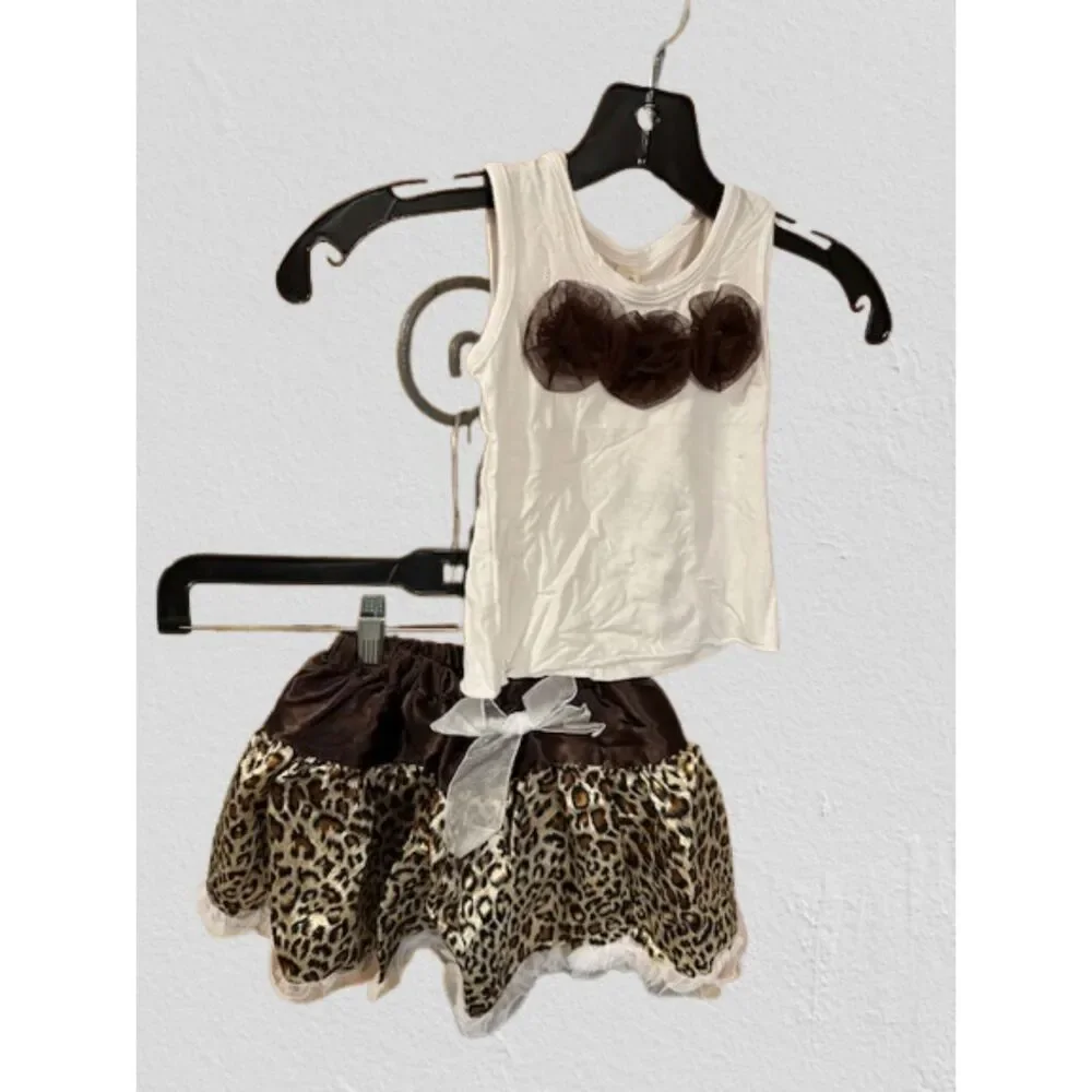 Brown Cheetah 2 pc Petti Outfit  BRCH3T  3T  (I) NWT Boutique
